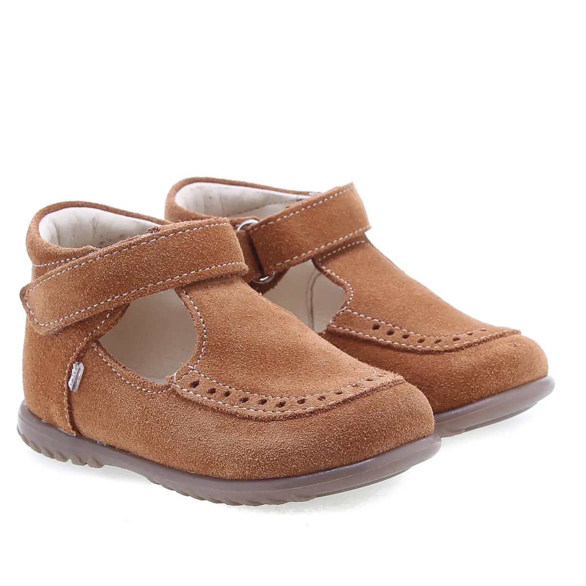 (1490B-5) Brown Velour Half-Open Shoes