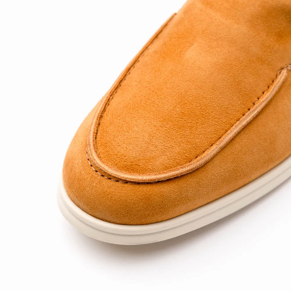 16-621-CGN LIVORNO Sueded Italian Goatskin Loafer Cognac