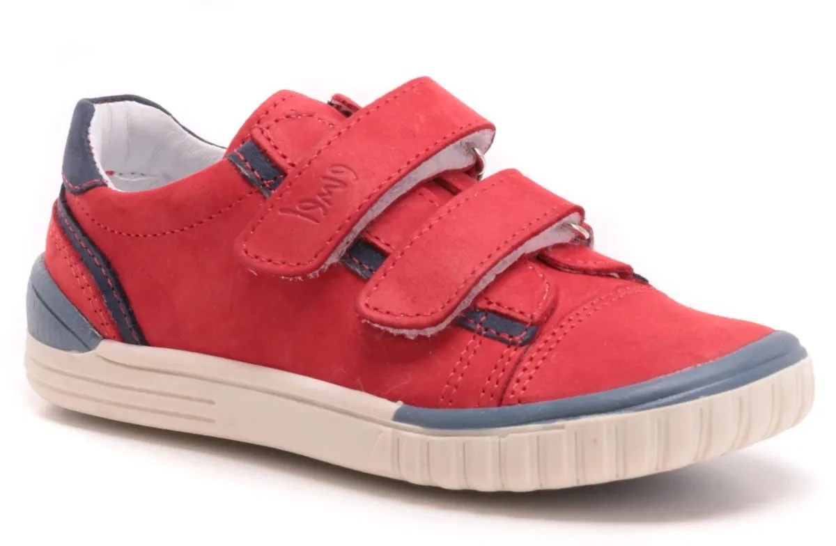 (2066-19) Red low Velcro Trainers