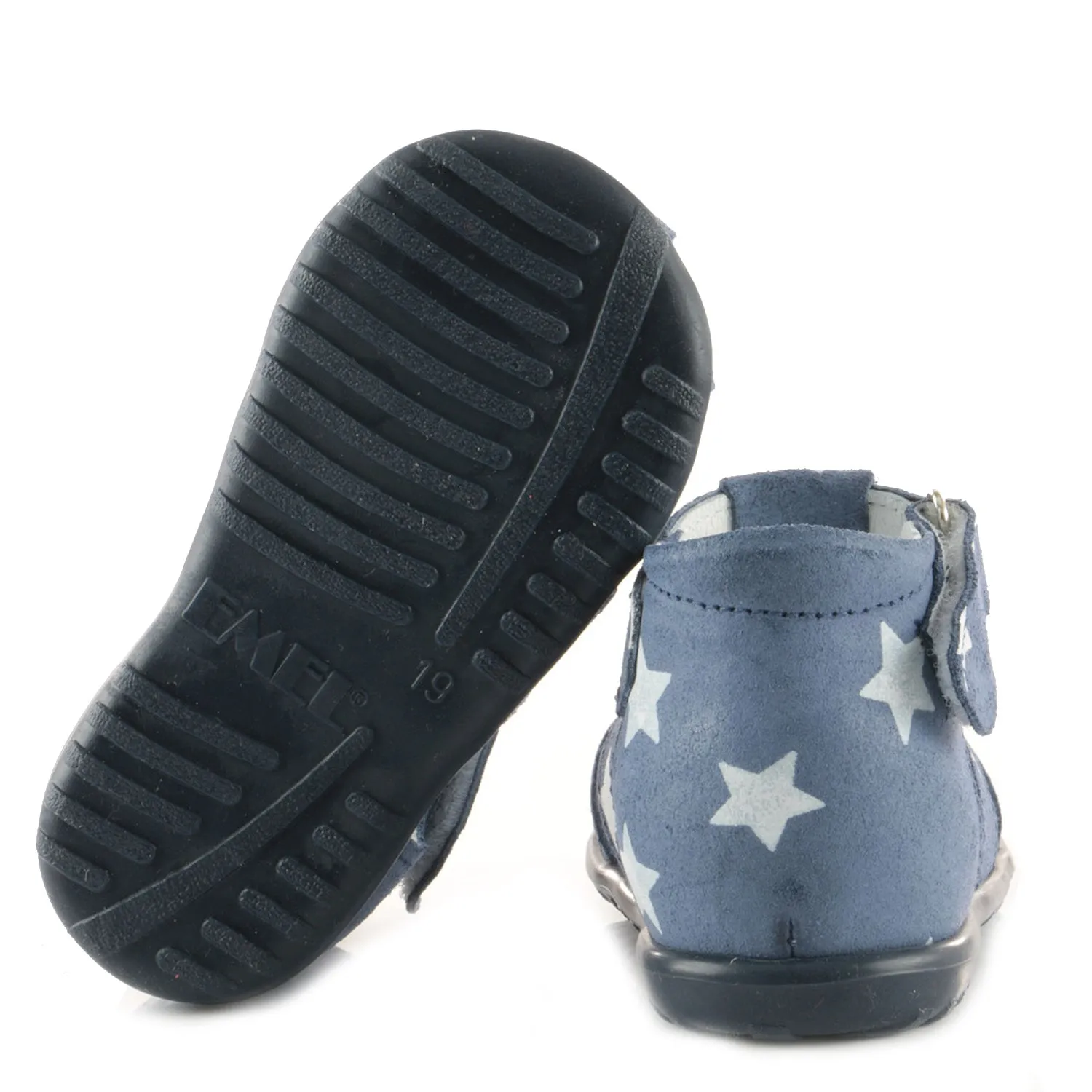 (2354-1) Blue Stars Half-Open Shoes