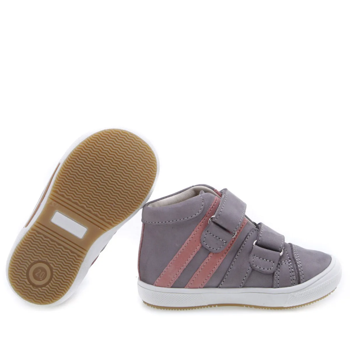 (2575-12) Emel Grey Tennis with Velcro