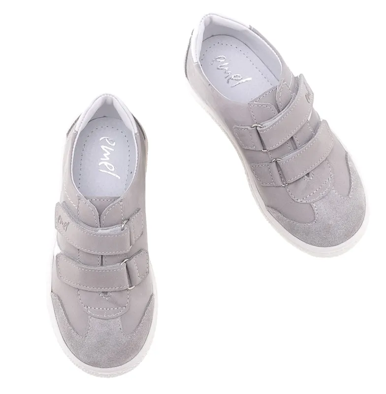 (2708-2) Low Velcro sneakers Grey