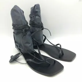 A EMORY Black Leather Made in India Sandal Shoe Size 38 US: 7-1/2 Shoes