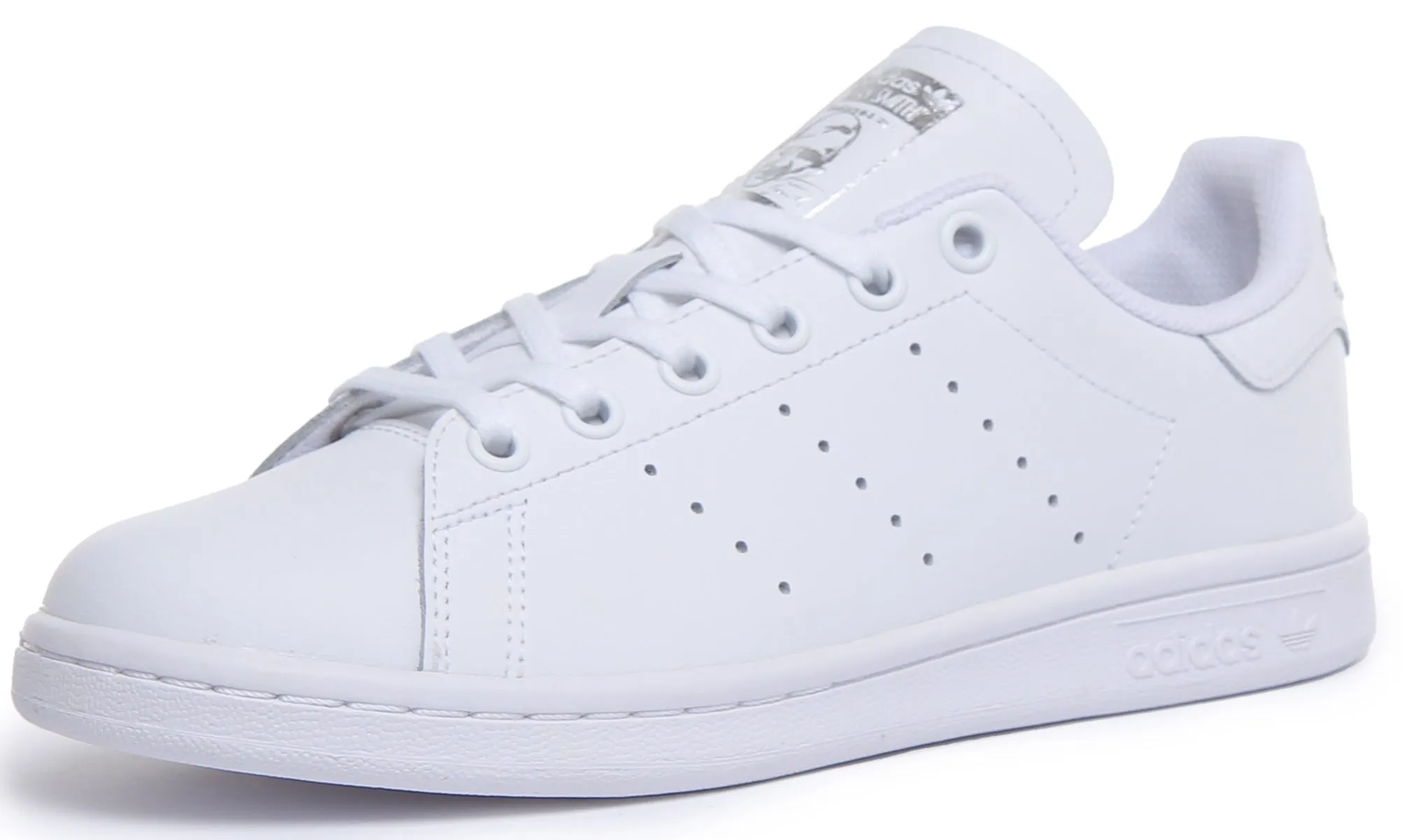 Adidas Stan Smith J In White For Juniors