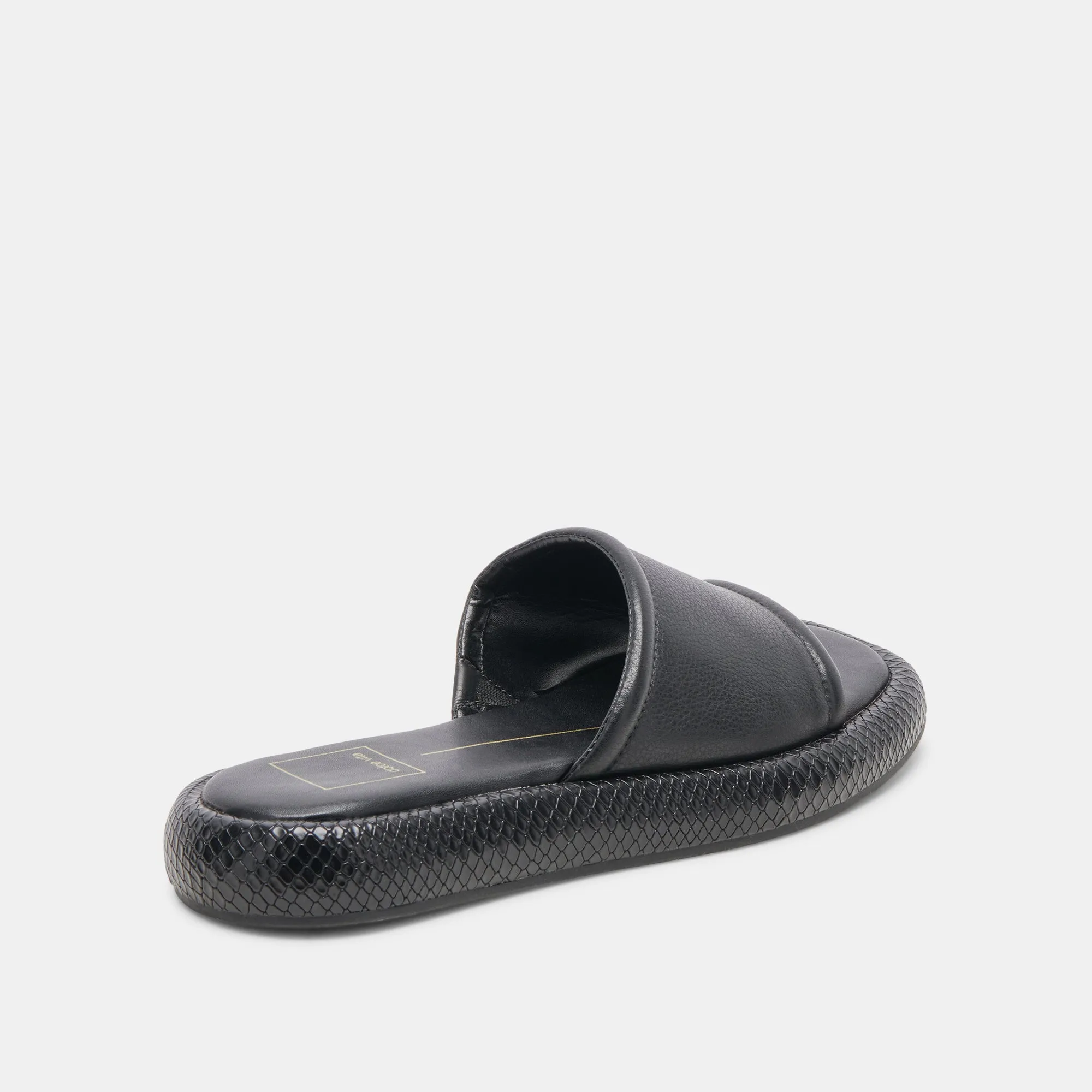 AISHA SANDALS BLACK LEATHER