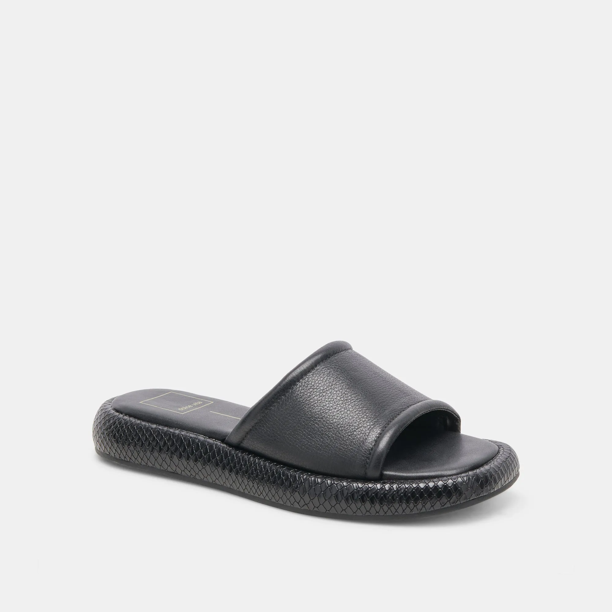 AISHA SANDALS BLACK LEATHER