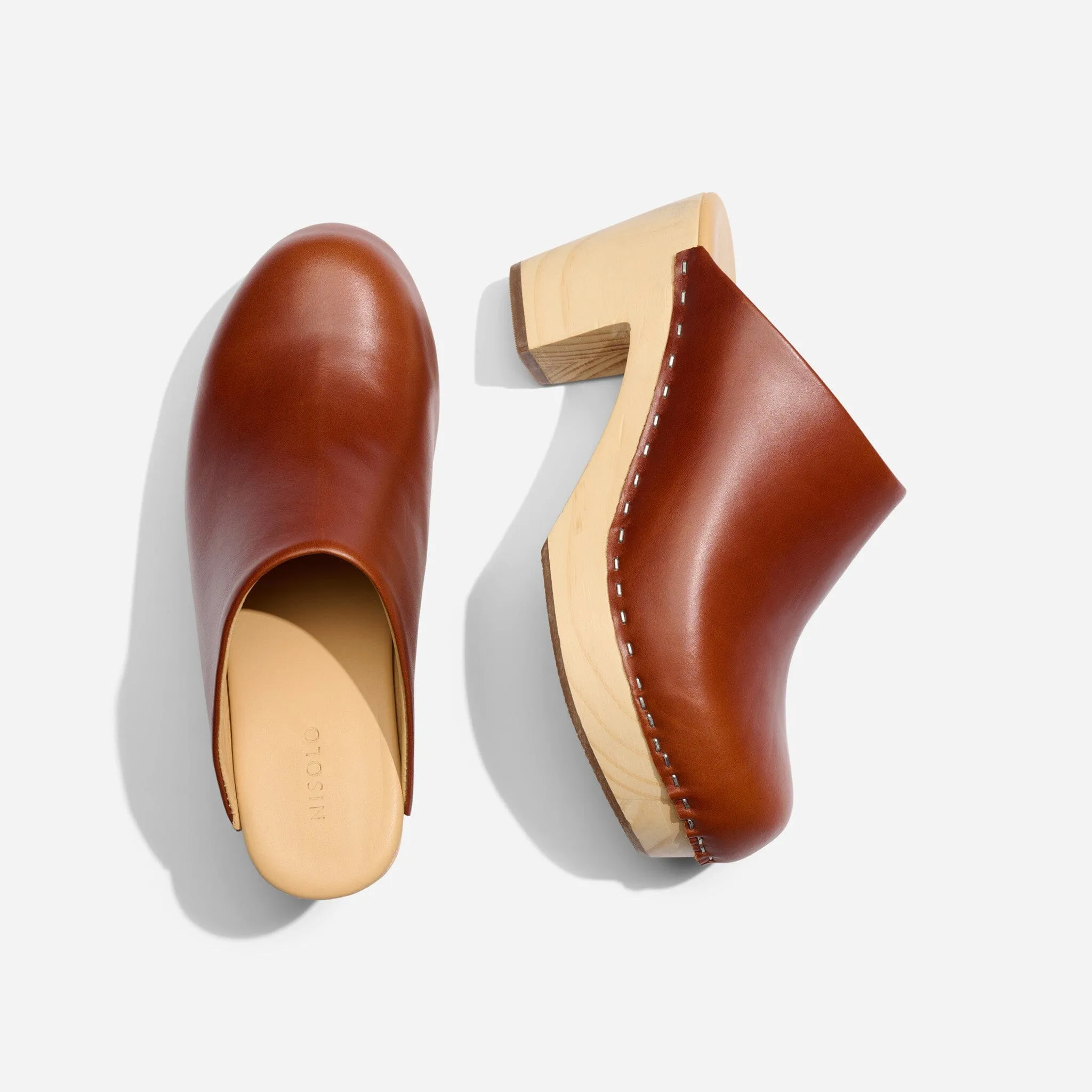 All-Day Heeled Clog Brandy