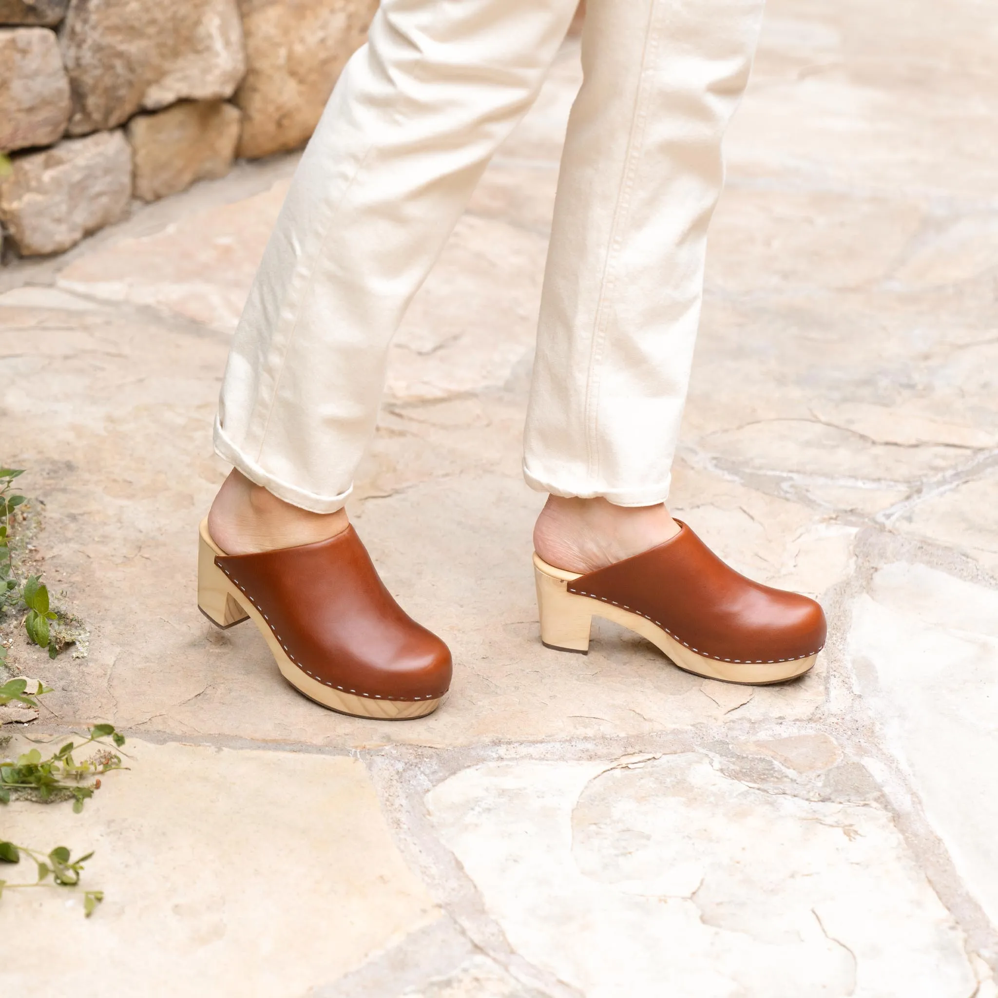 All-Day Heeled Clog Brandy