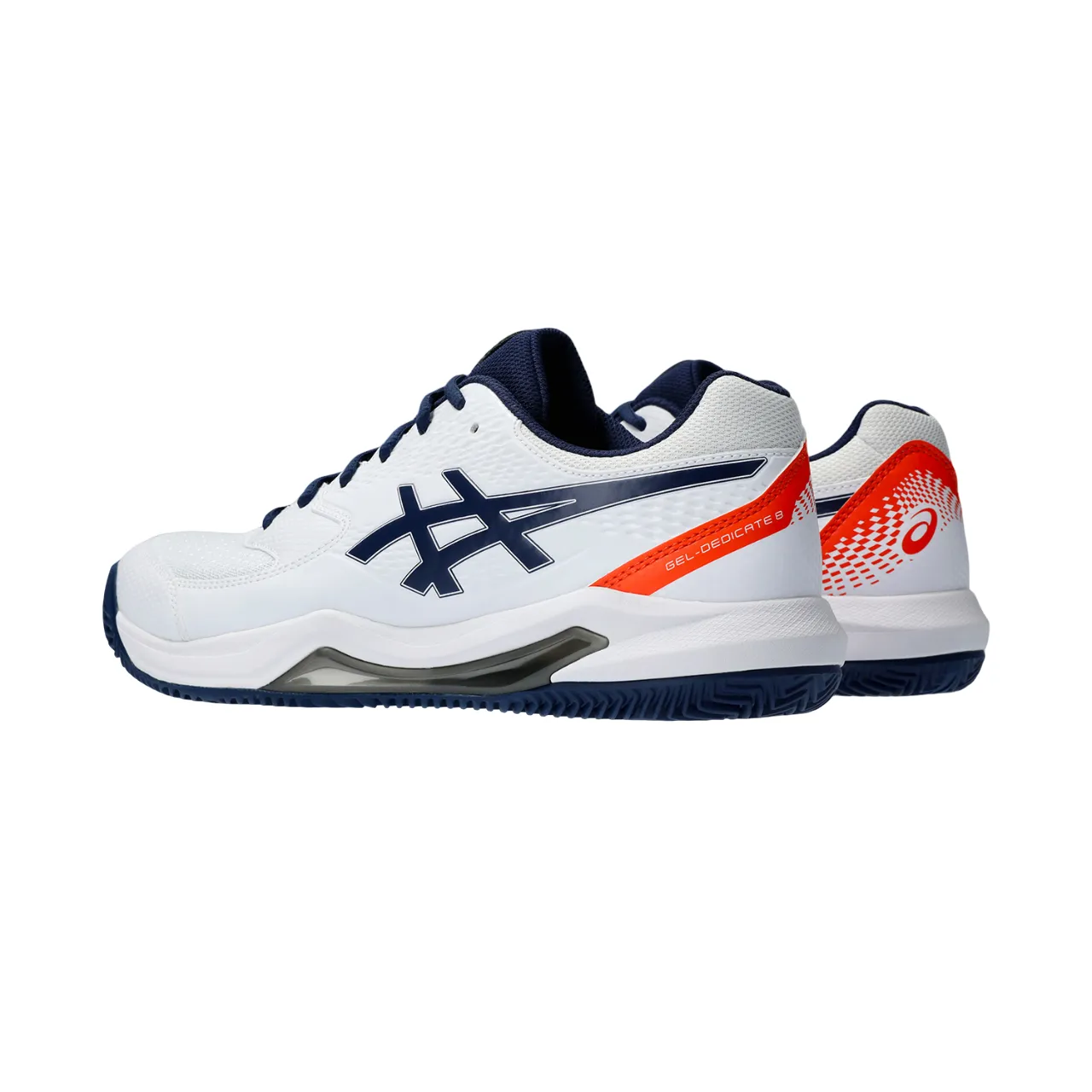 Asics men's tennis shoe for clay courts Gel Dedicate 8 Clay 1041A448-102 white-blue