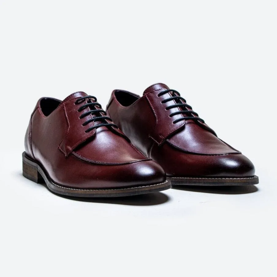 Elegant Berlin Plain Bordo Leather Shoes for Men - Stylish and Comfortable Footwear