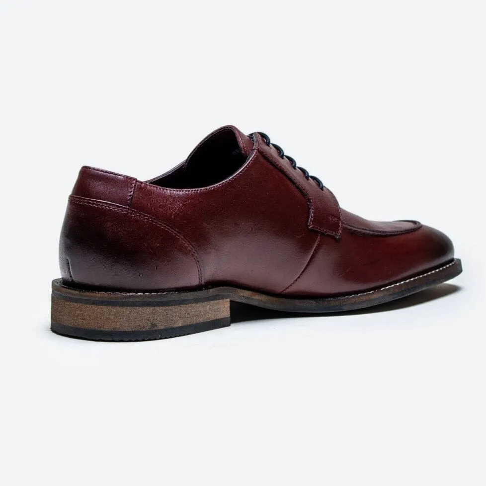 Elegant Berlin Plain Bordo Leather Shoes for Men - Stylish and Comfortable Footwear