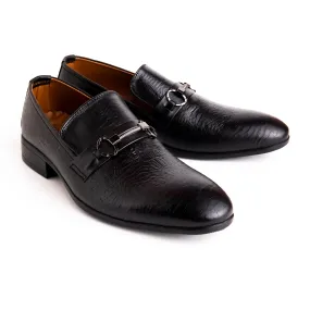 Black Leather Buckle Executive Men Shoes