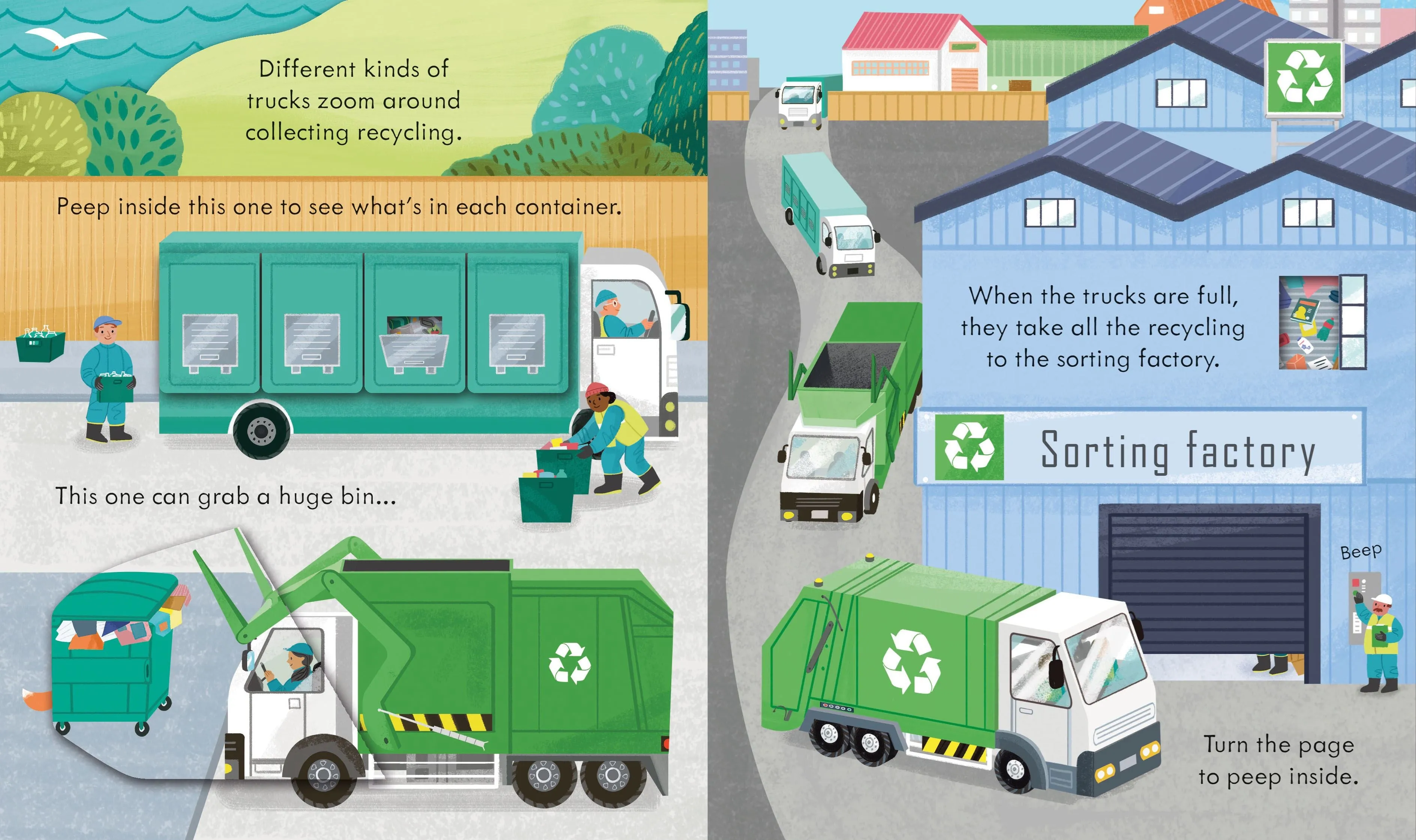 Book - Peep Inside How A Recycling Truck Works