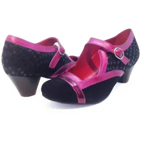 Bouquet - Black Fuchsia shoe- Last pairs- 35, 38 and 42