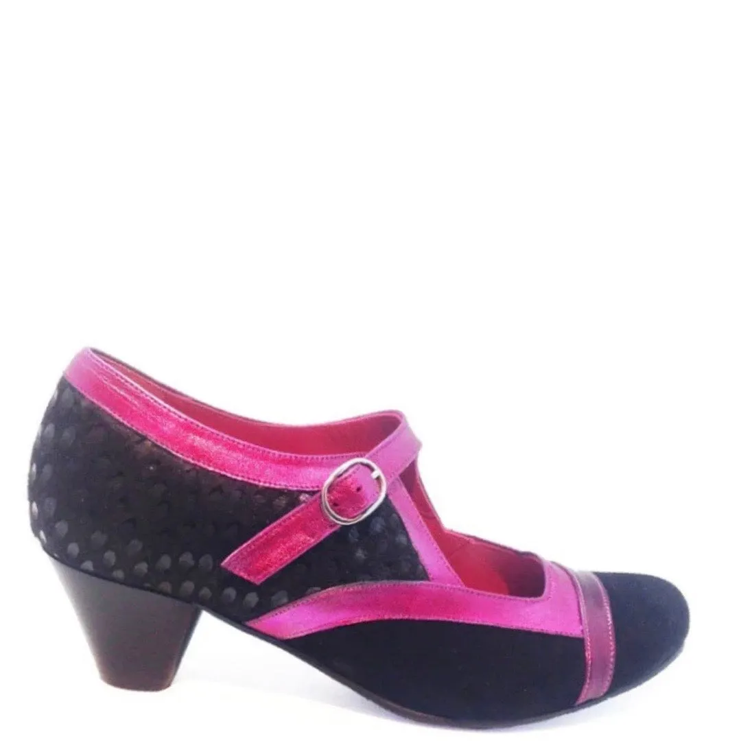 Bouquet - Black Fuchsia shoe- Last pairs- 35, 38 and 42