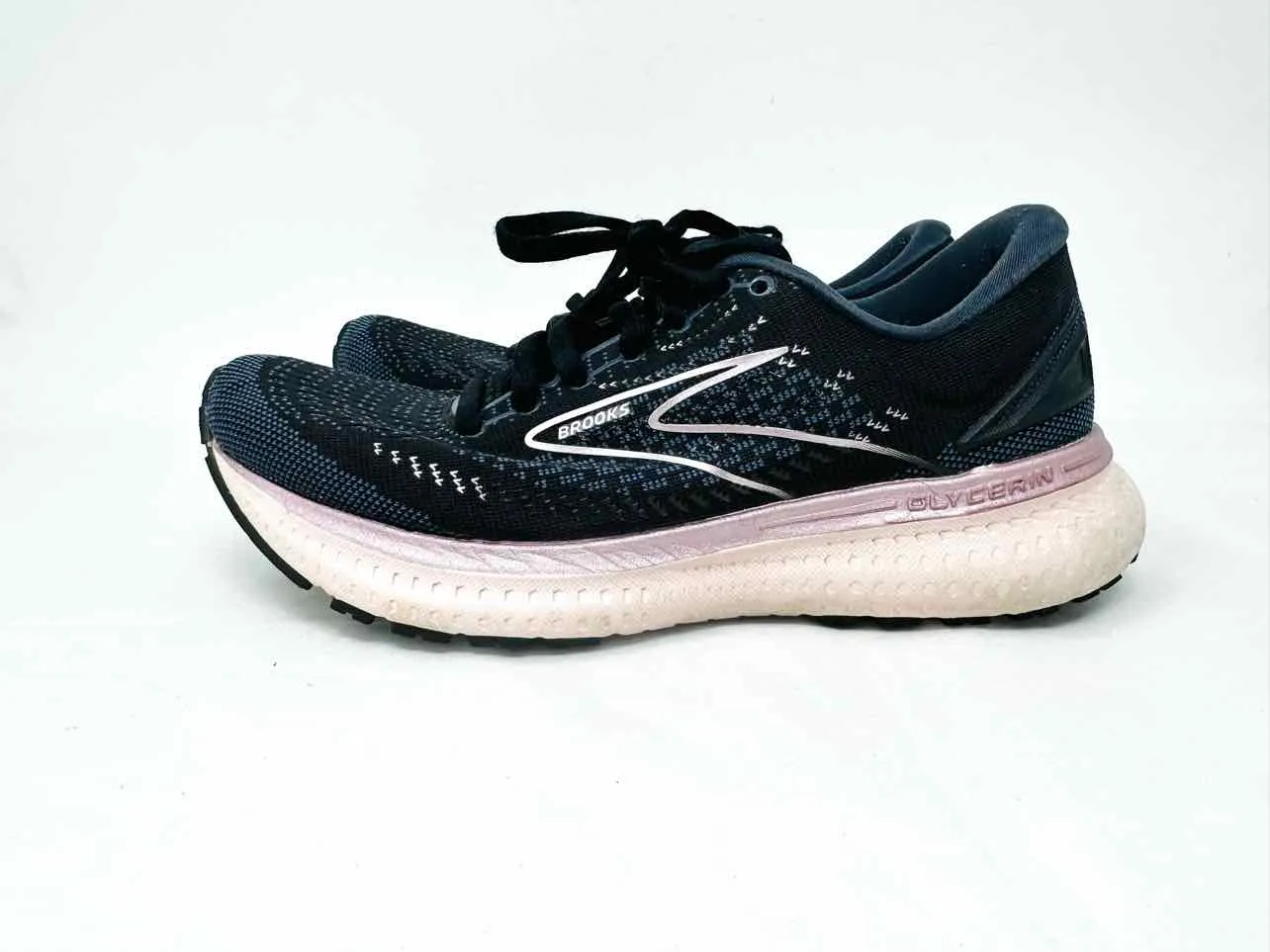 Brooks Size 6 Bk/Bl/Pk Lace-Up Shoes Sneakers