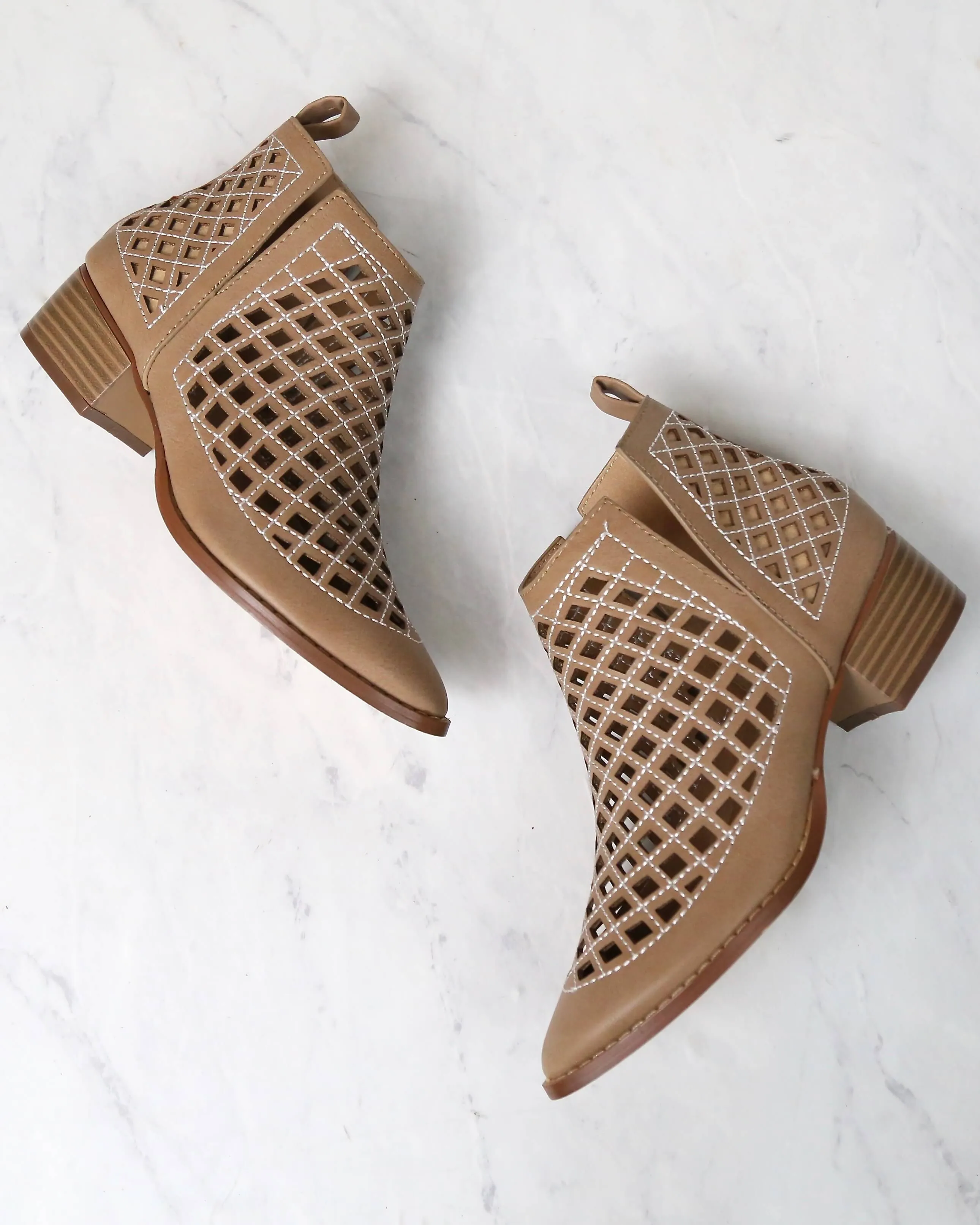 Cape Robbin - Vegan Leather Cut Out Booties in More Colors