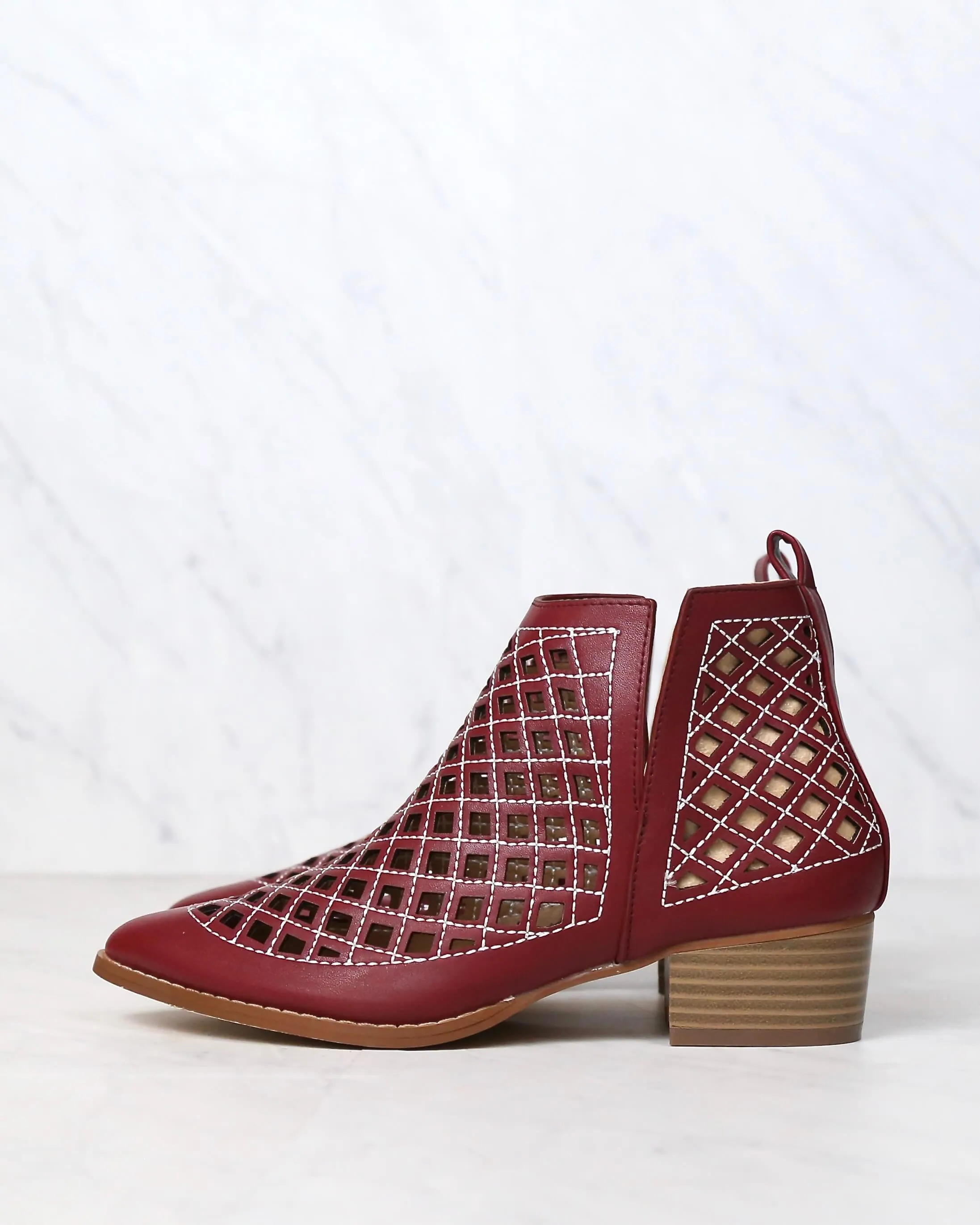 Cape Robbin - Vegan Leather Cut Out Booties in More Colors