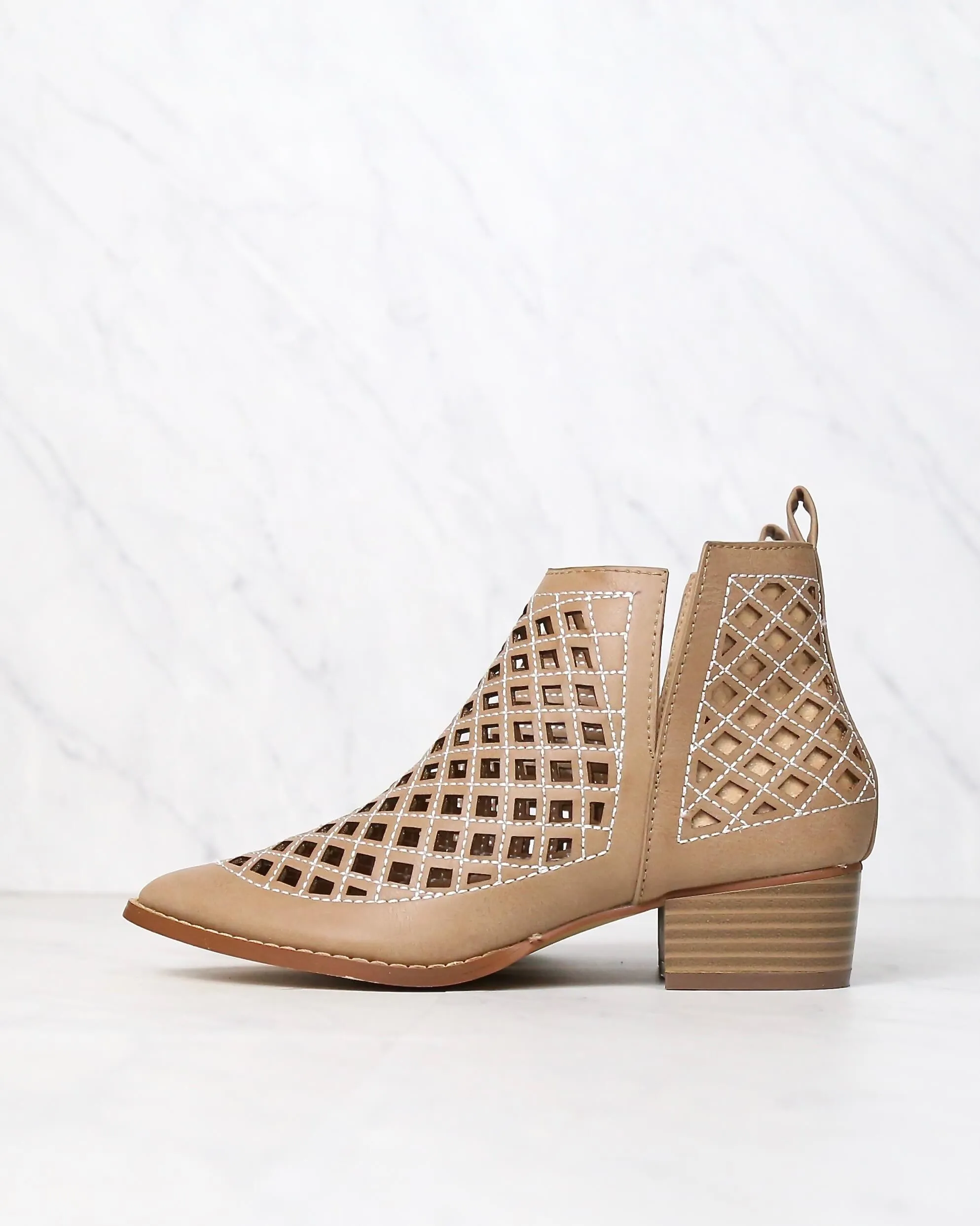 Cape Robbin - Vegan Leather Cut Out Booties in More Colors