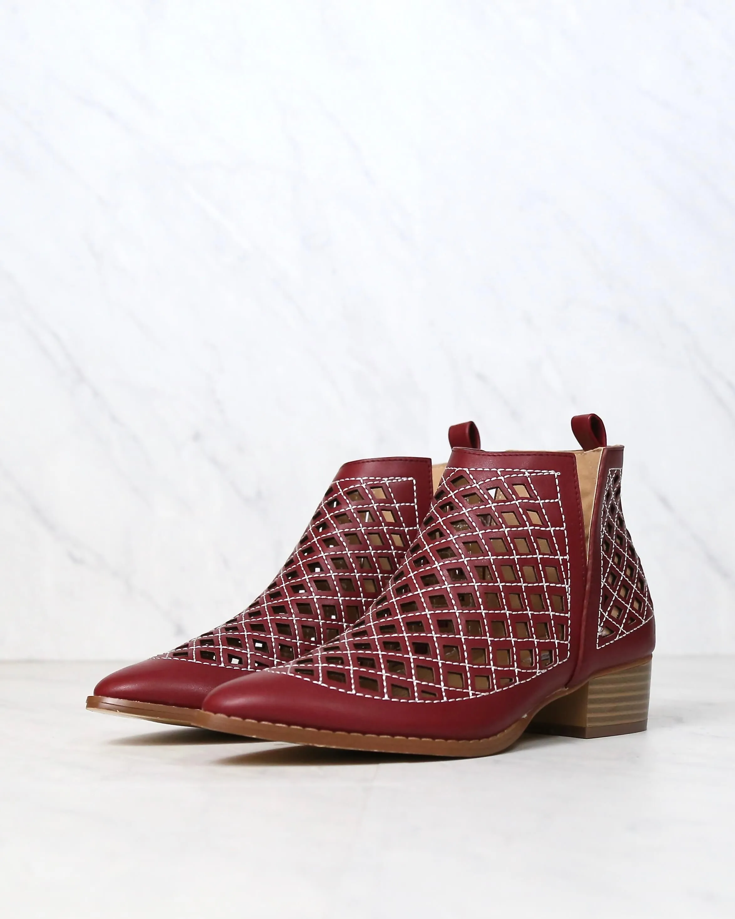 Cape Robbin - Vegan Leather Cut Out Booties in More Colors