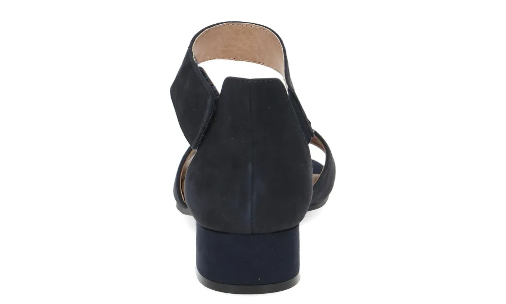 Caprice - Carla Suede Low Block Heel Navy