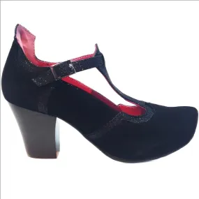 Cerise Black suede print- last pair 40!