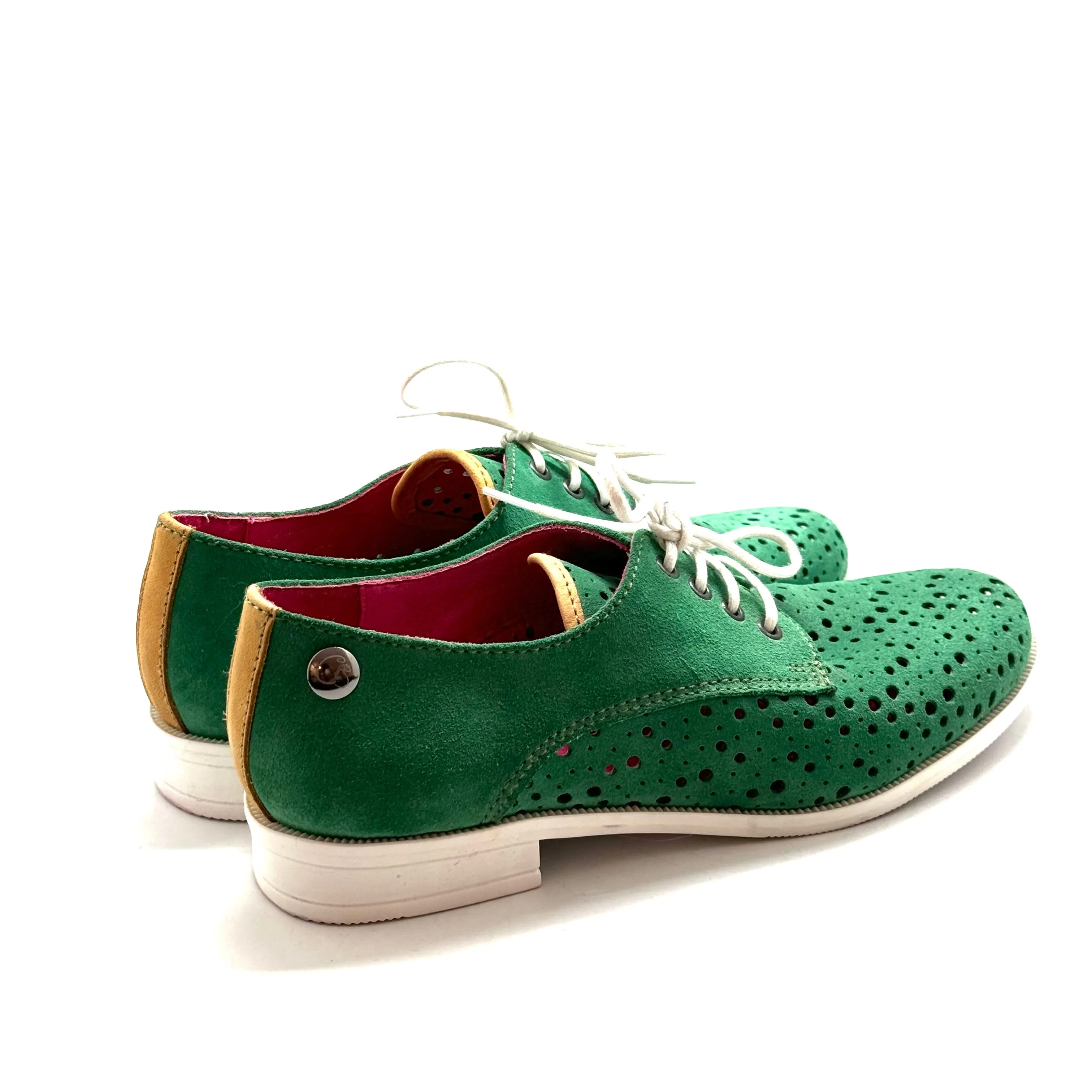 Cordon - Green Suede lace up shoe