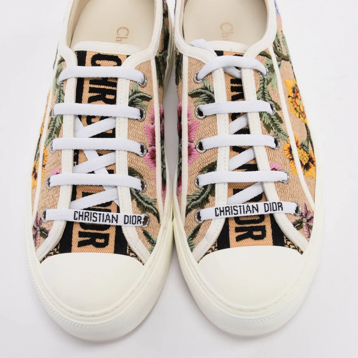 Dior Multi Colour Floral Embroidered Walk'N'Dior Sneakers 38