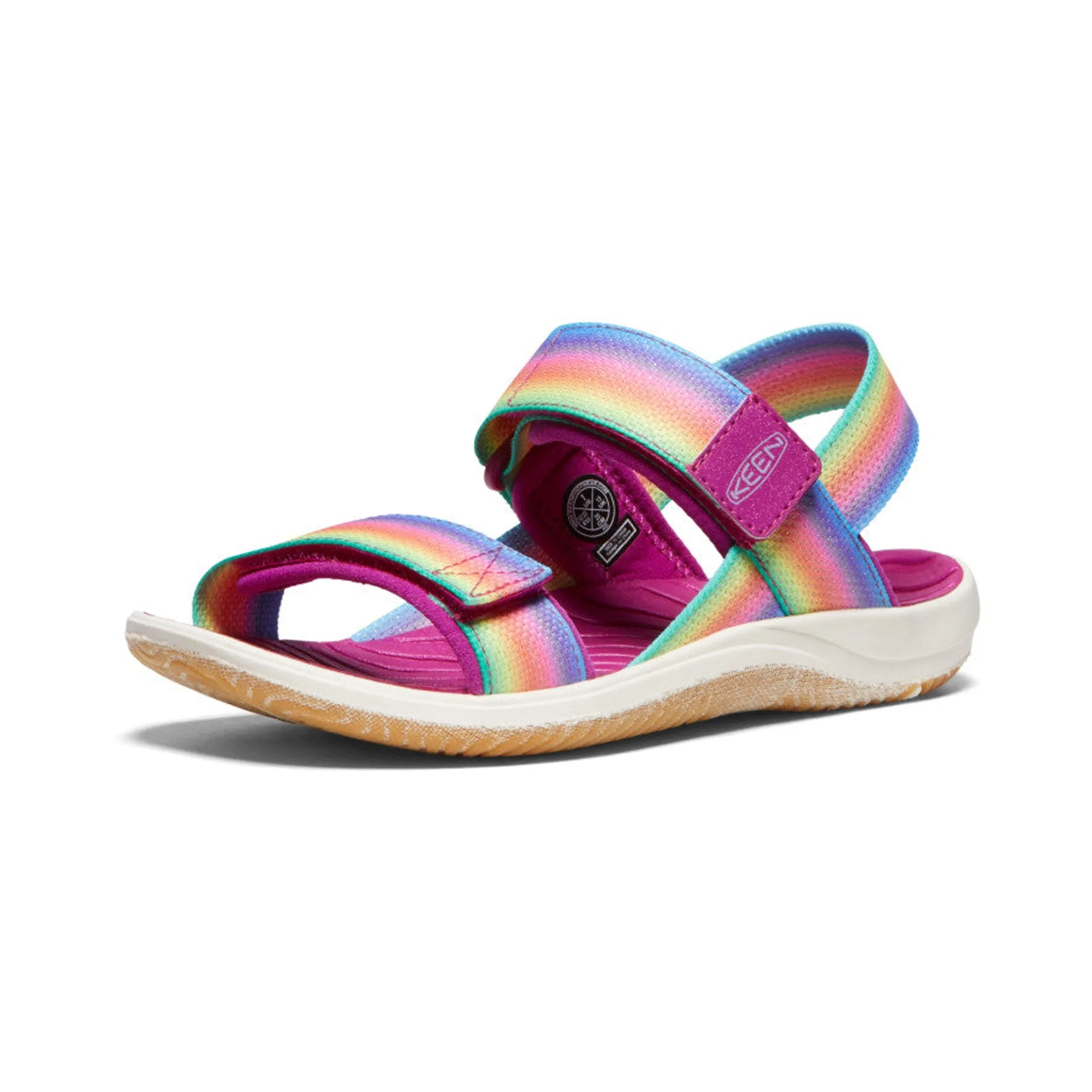 Kids Rainbow/Festival Fuchsia Elle Backstrap Sandal