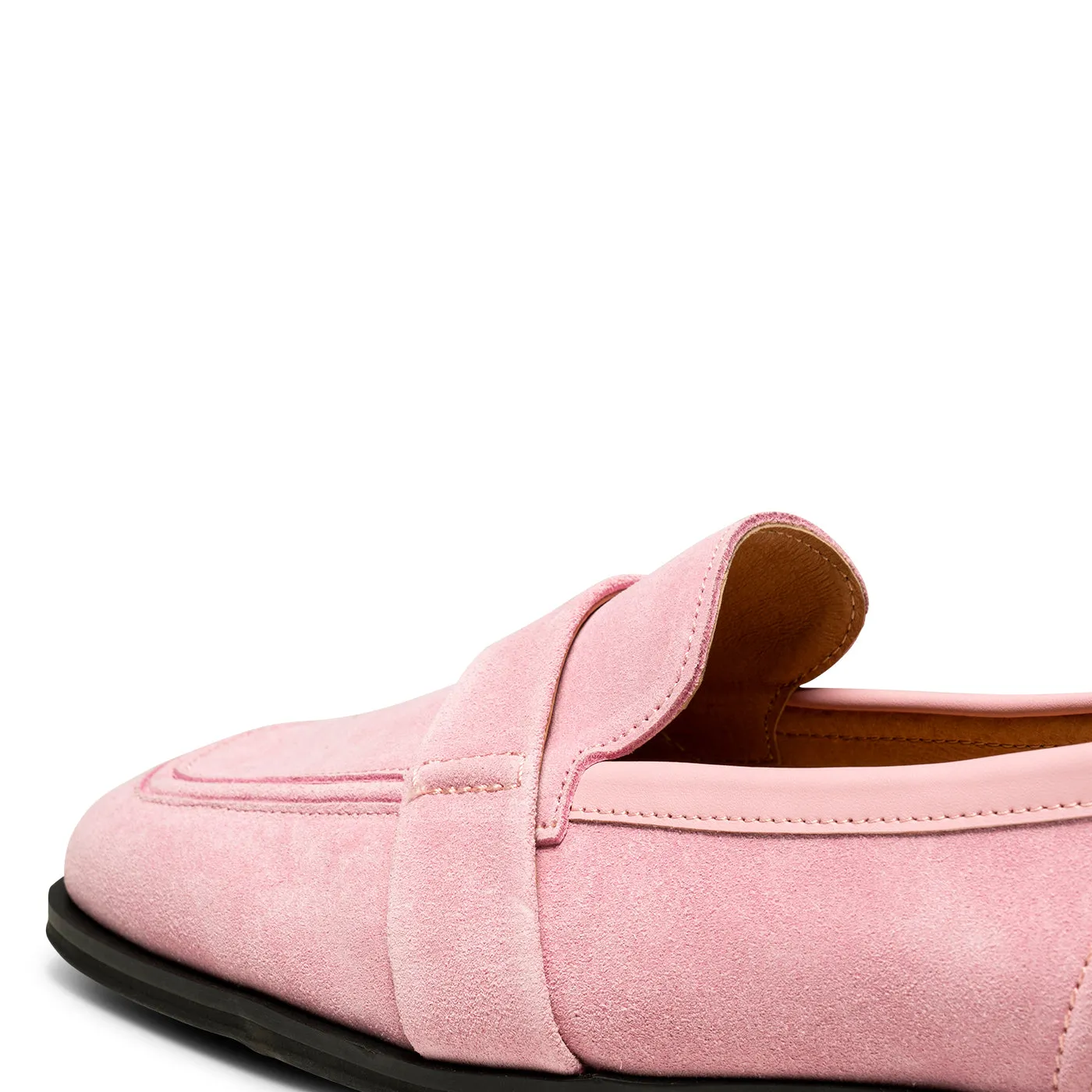 Erika saddle loafer ruskind - Soft Pink