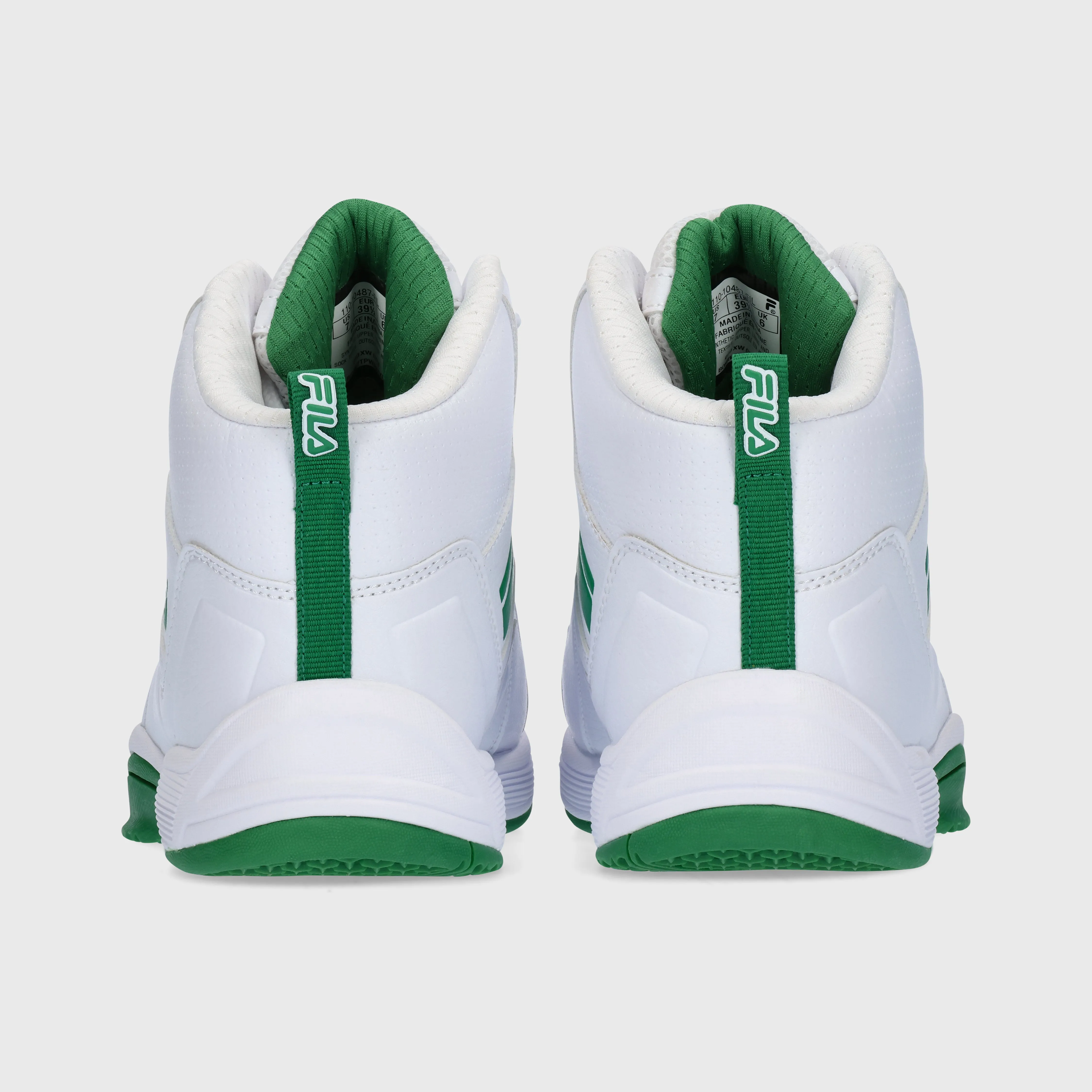 Youth White/Green Fila Spitfire 3 Sneaker (180873)