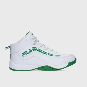 Youth White/Green Fila Spitfire 3 Sneaker (180873)