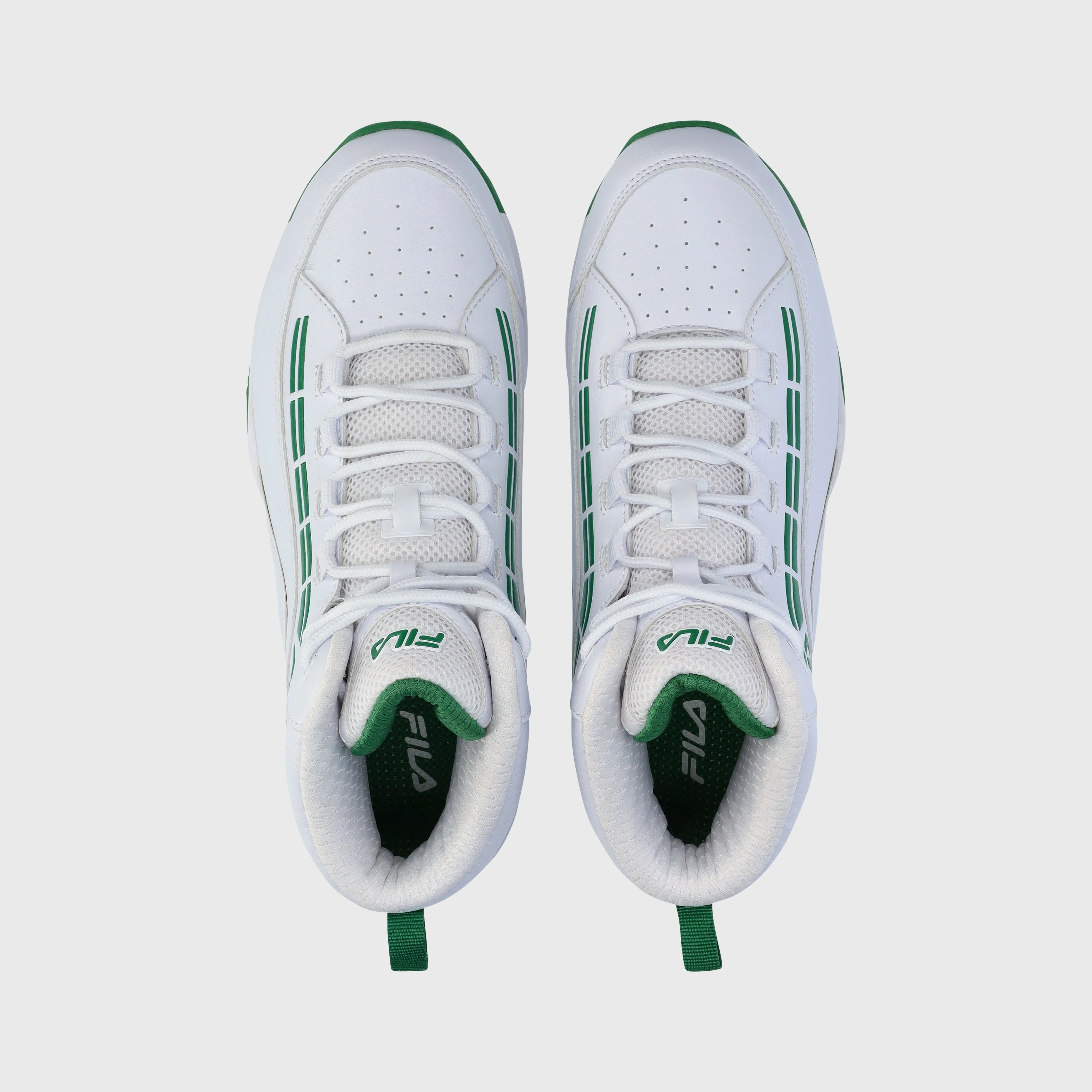 Youth White/Green Fila Spitfire 3 Sneaker (180873)