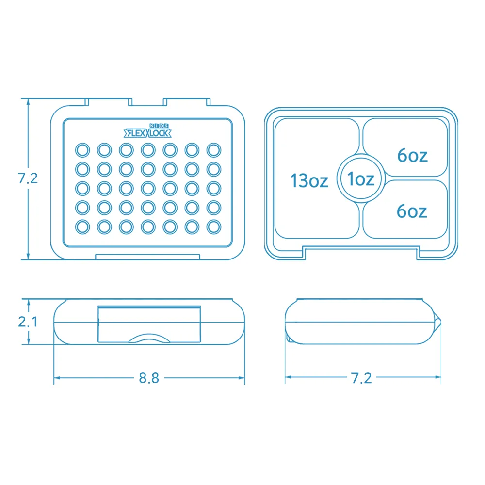 FlexBox Bento Style Box - Blue