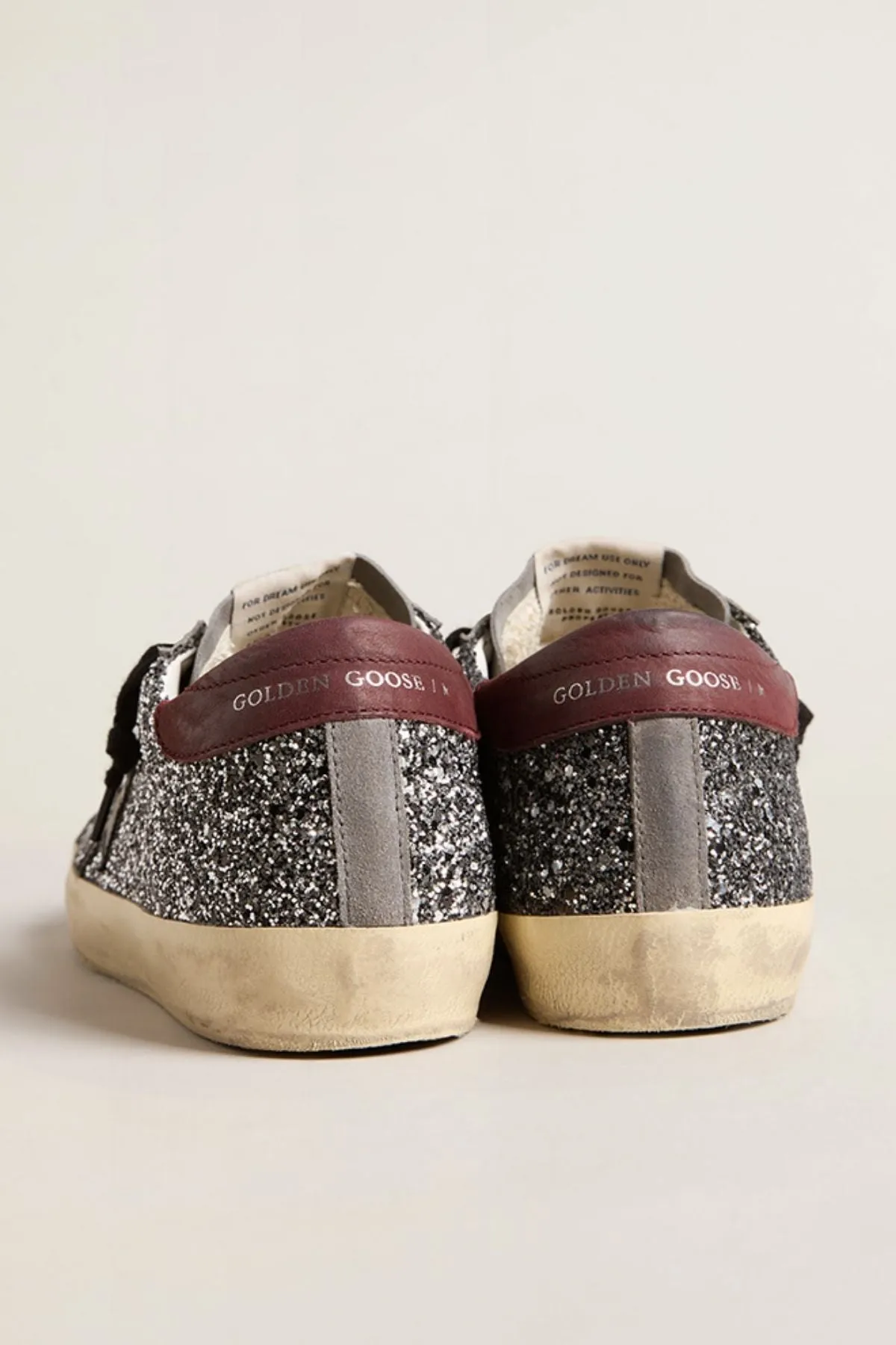 Golden Goose Super Star Glitter Sneaker - Silver/ Black/ Grey/ Red Wine