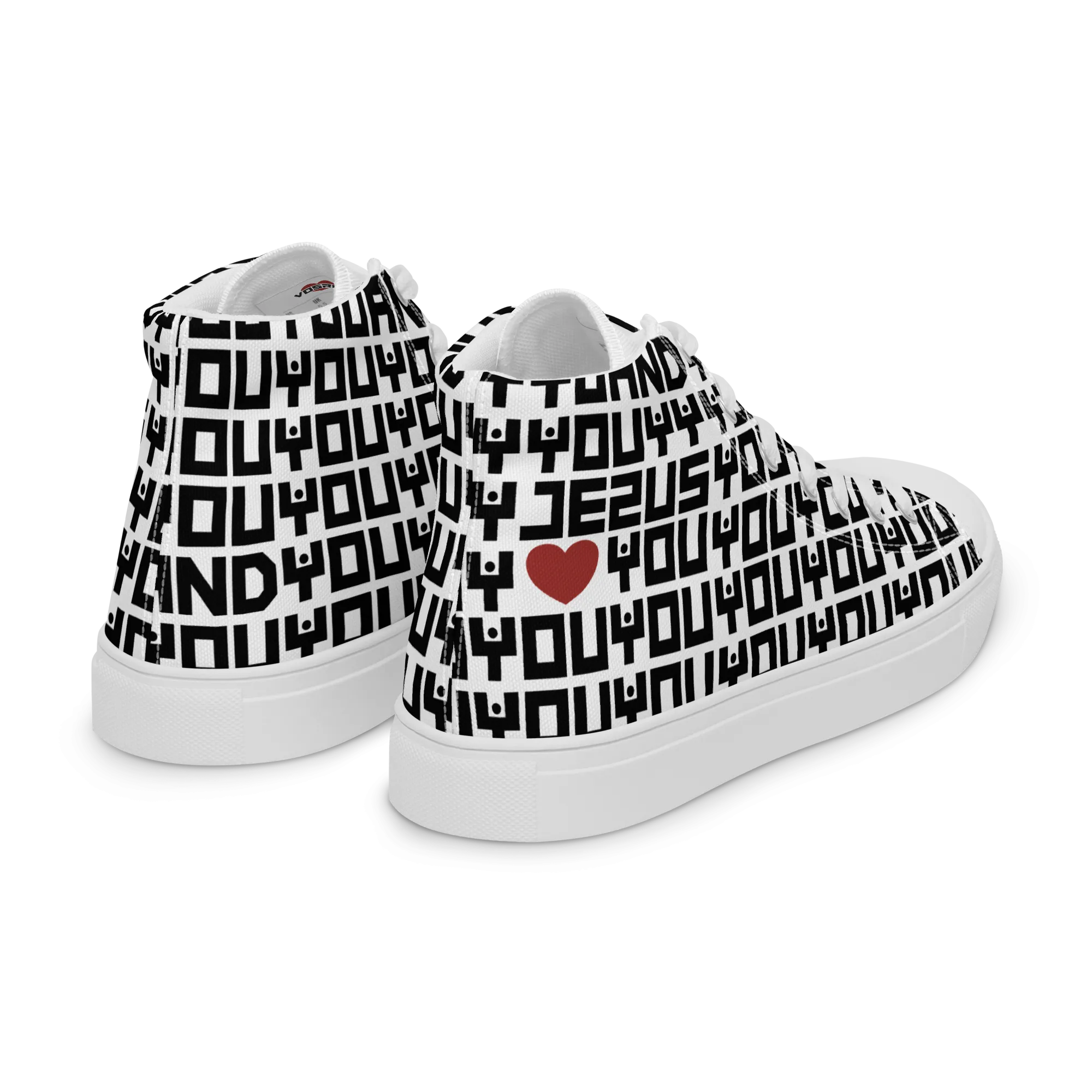 Jesus Loves Everyone Men’s high top canvas shoes