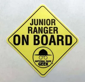 Jr. Ranger On Board Sticker (includes shipping, via USPS only)