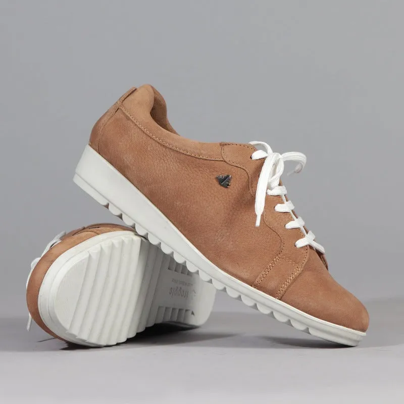 Lace-up Sneaker in Tan - 12656