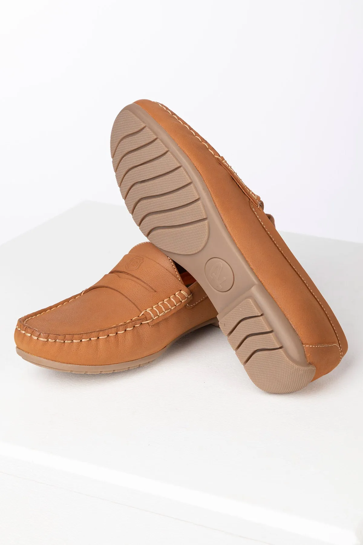 Ladies Nubuck Driving Loafers - Wrelton