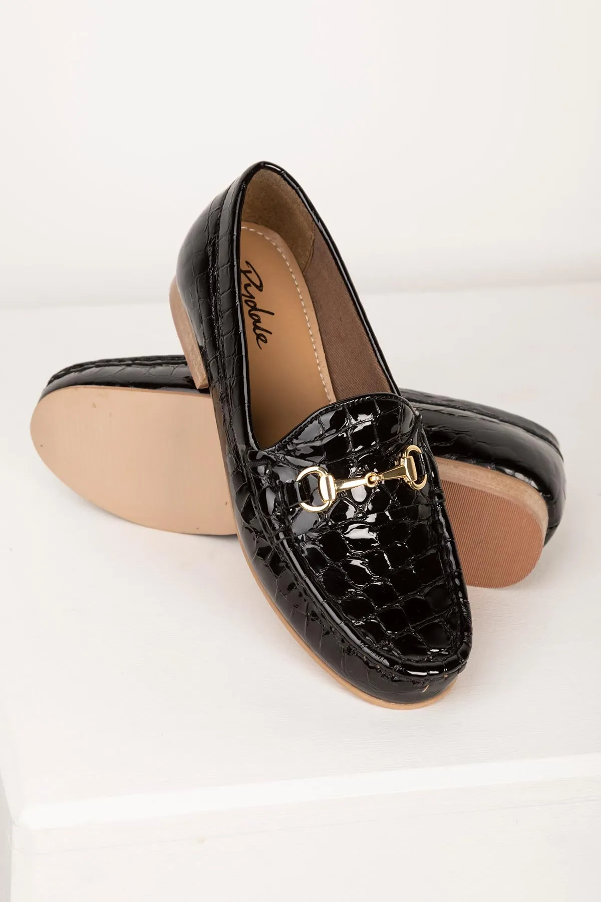 Ladies Snaffle Patent Loafers - Wrelton