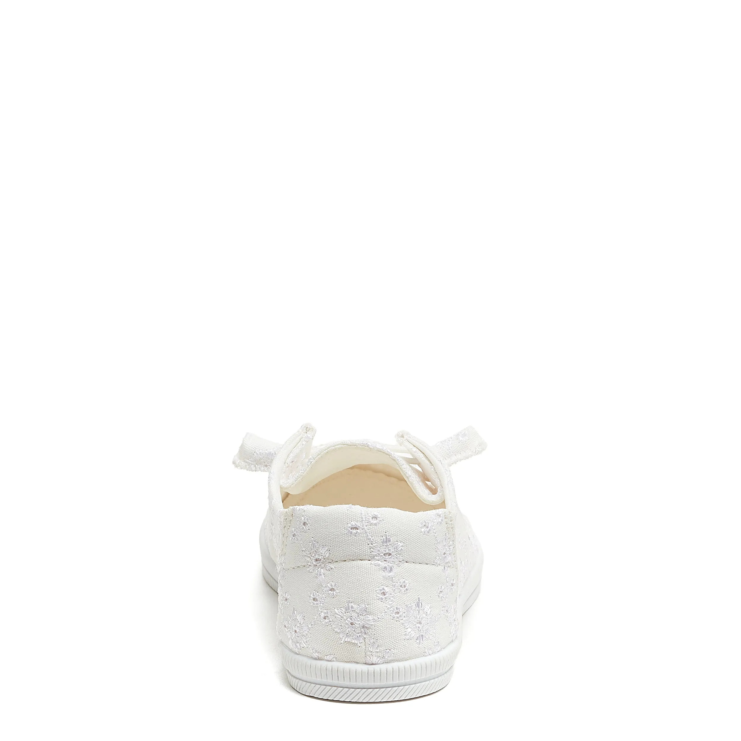 Mellow White Eyelet Slip-On Casual Shoes