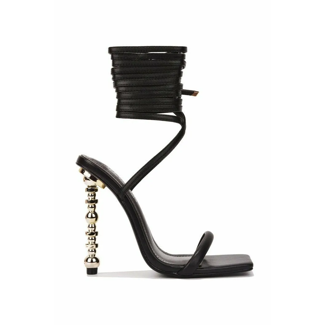 Mindi Lace Up Heel