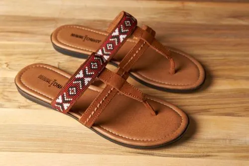 Minnetonka Moccasin Sandal, Barbados Sandal in Brown