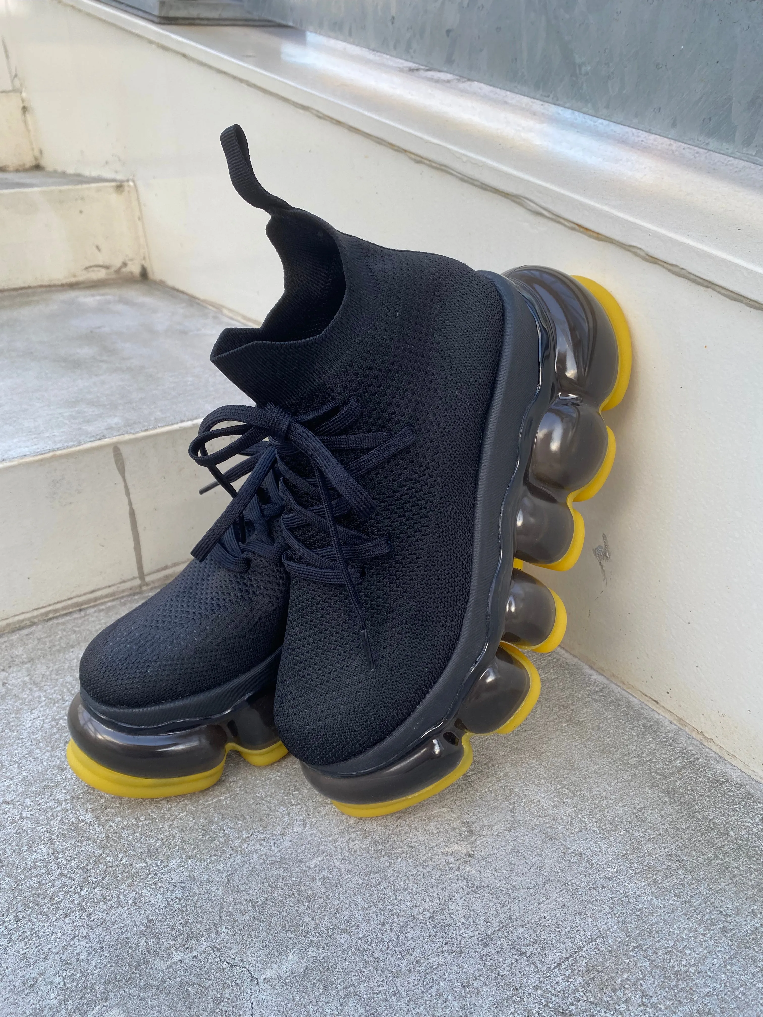 New "Jewelry" High Shoes / Yellow Black