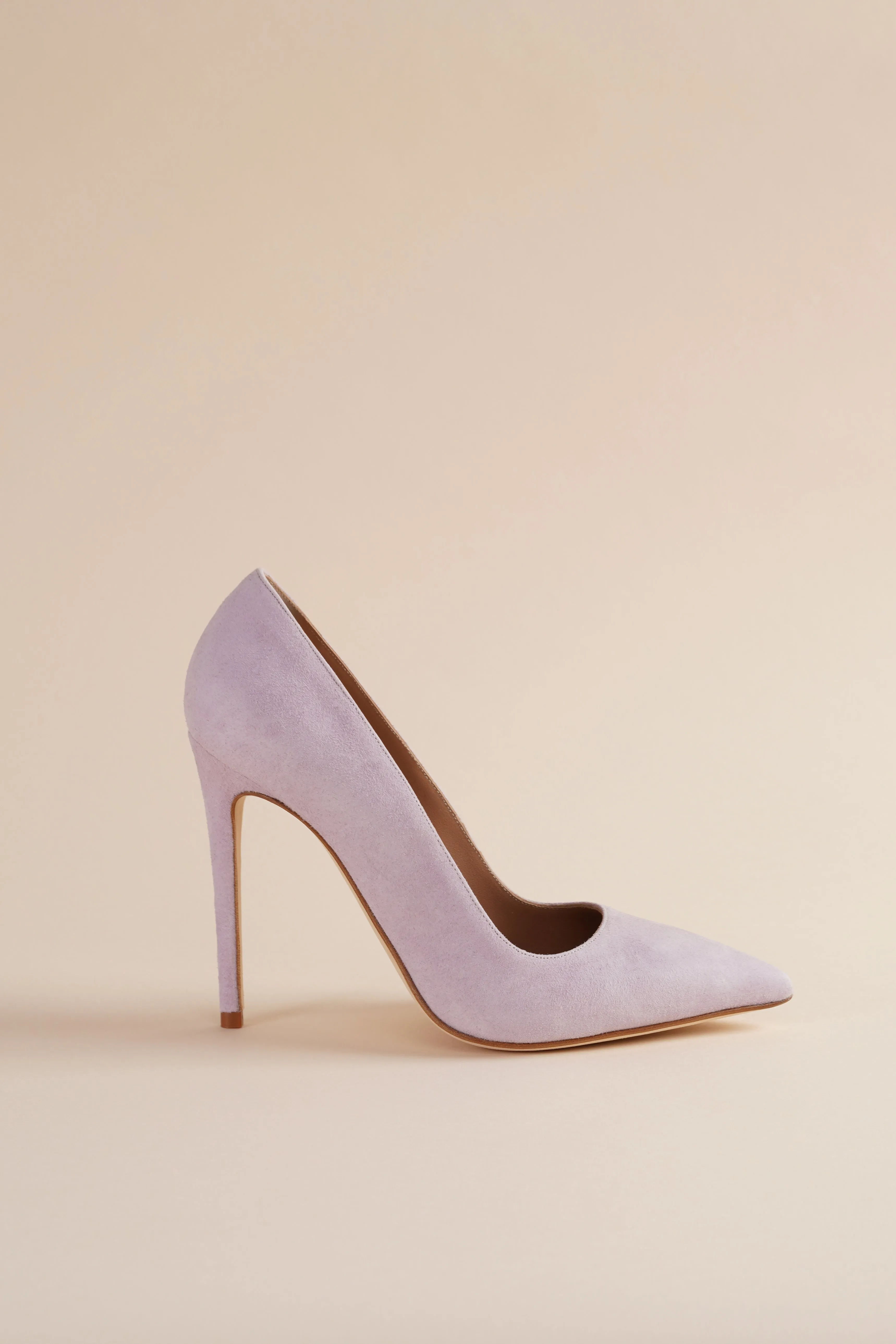 Nude Pump in Lavender Suede