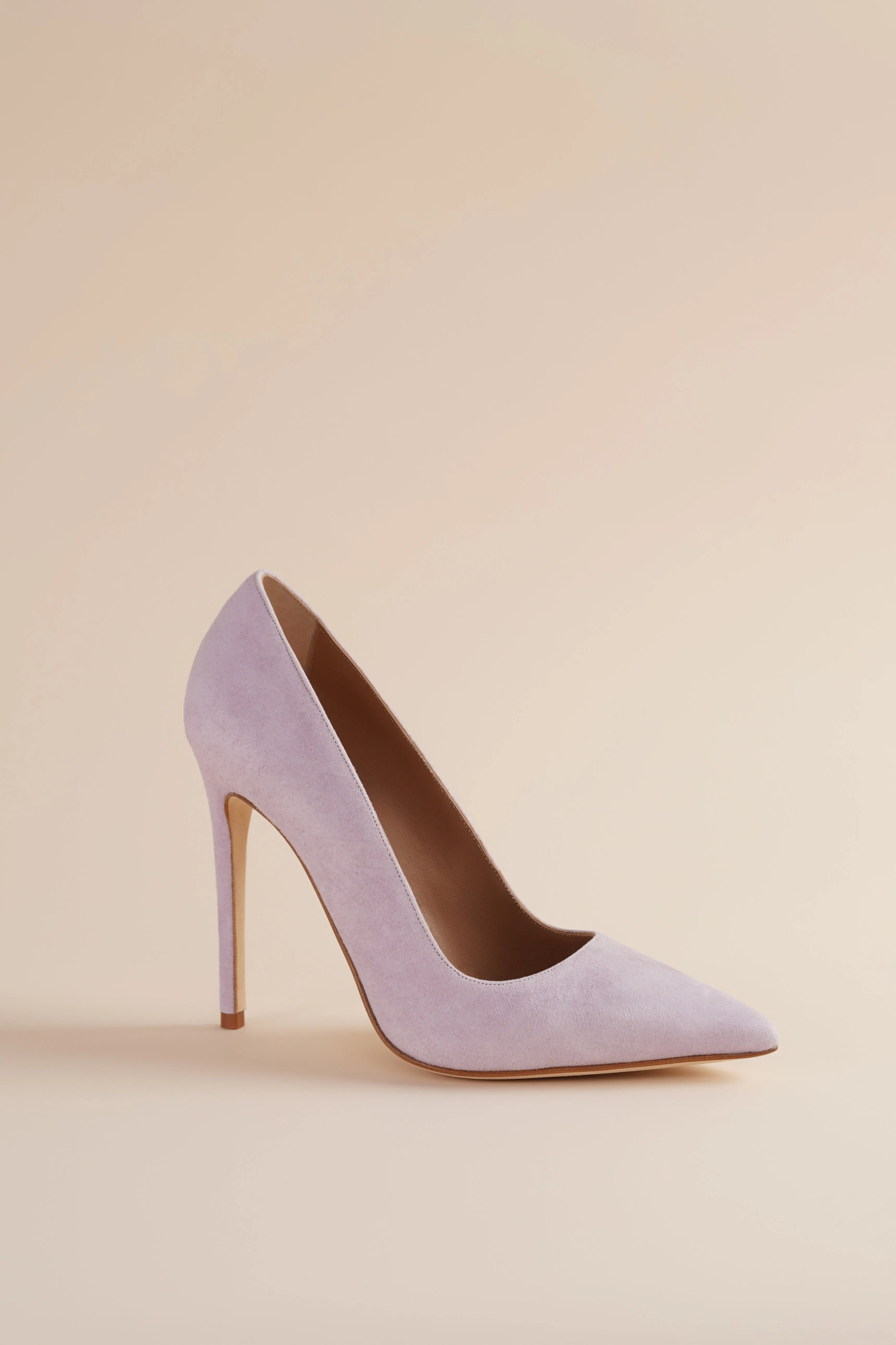 Nude Pump in Lavender Suede