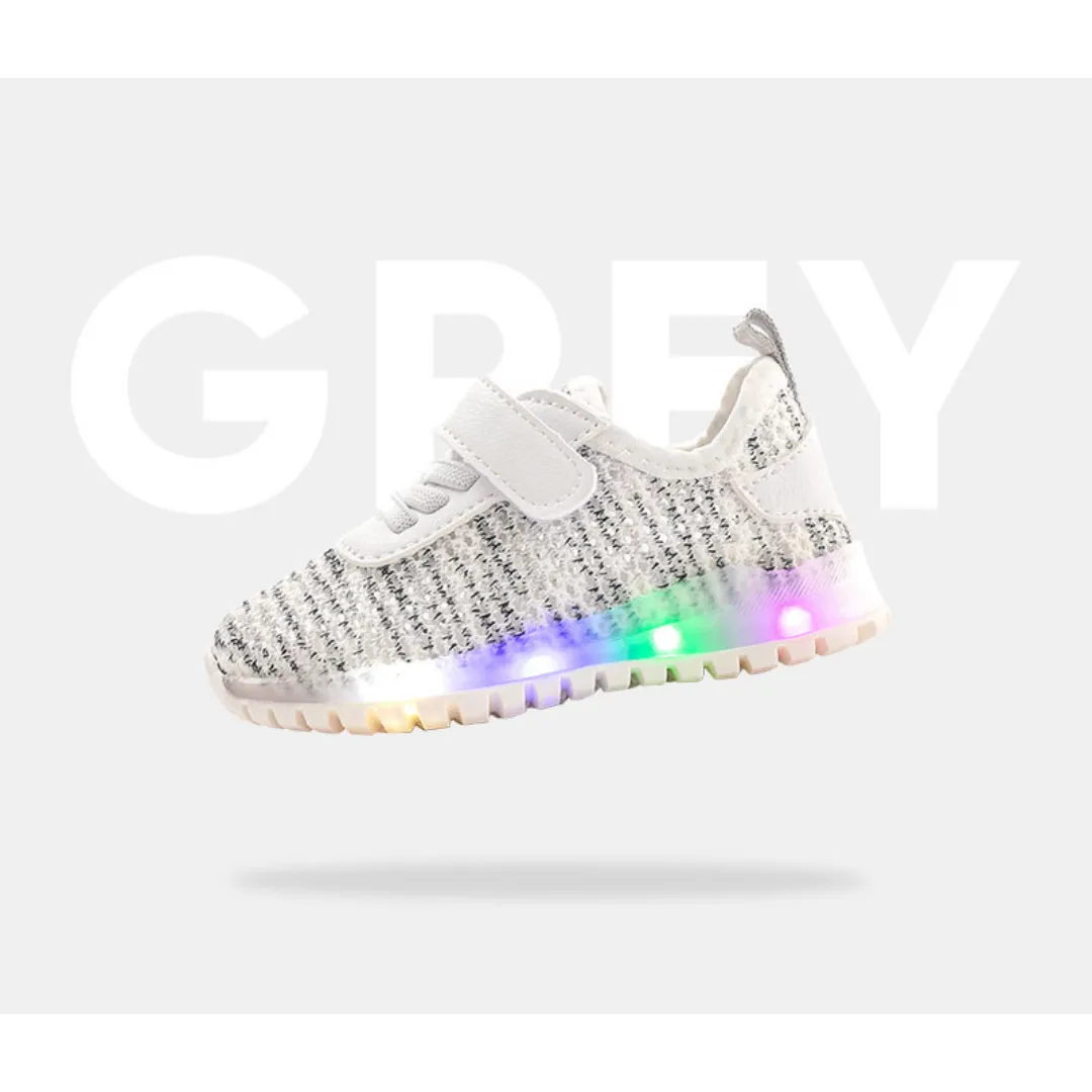 Ozkiz Grey "Pro Mile" LED Sneakers  (Size 140-180)