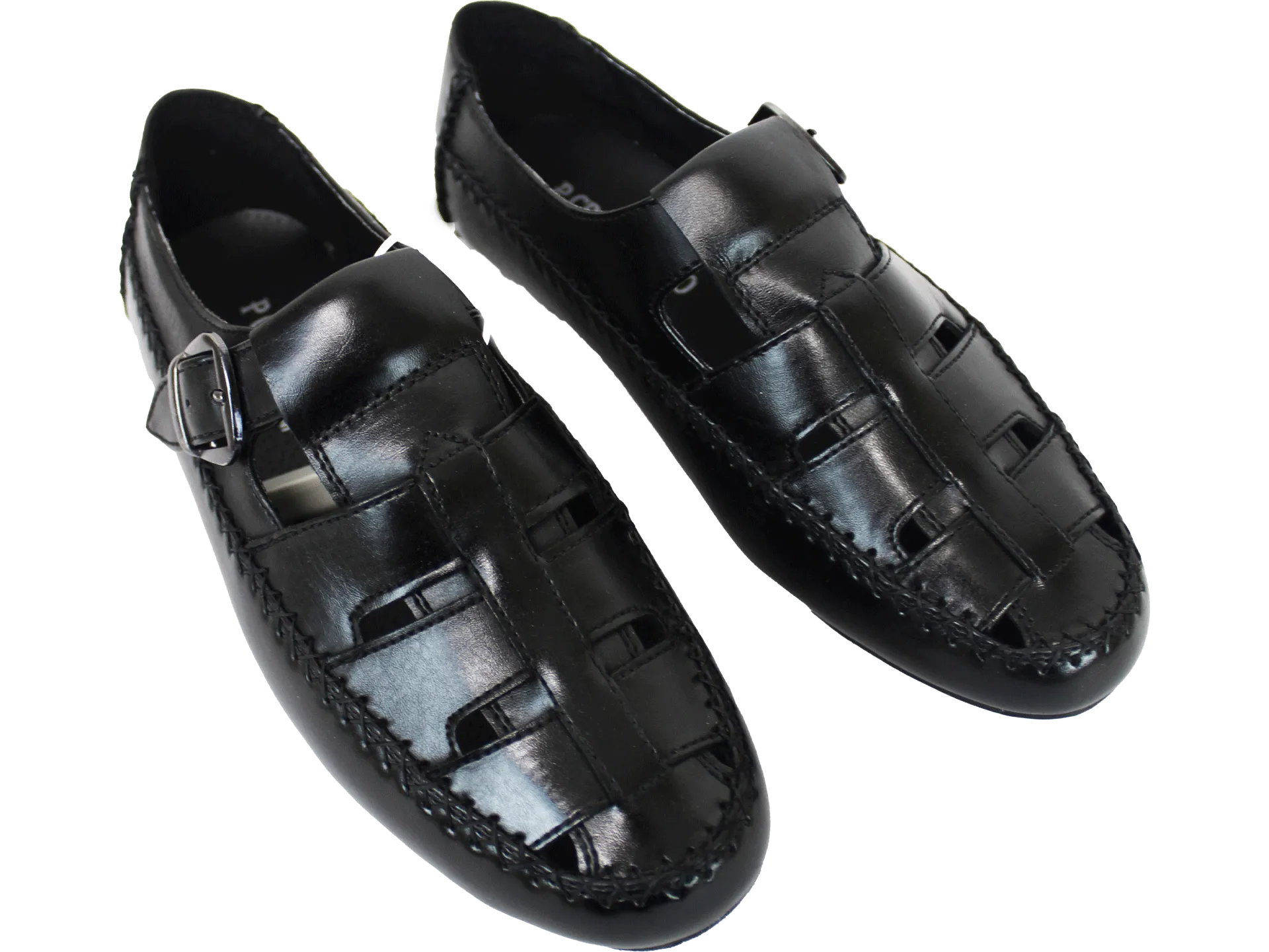 P CROUCH & CO Black Citroen Sandal