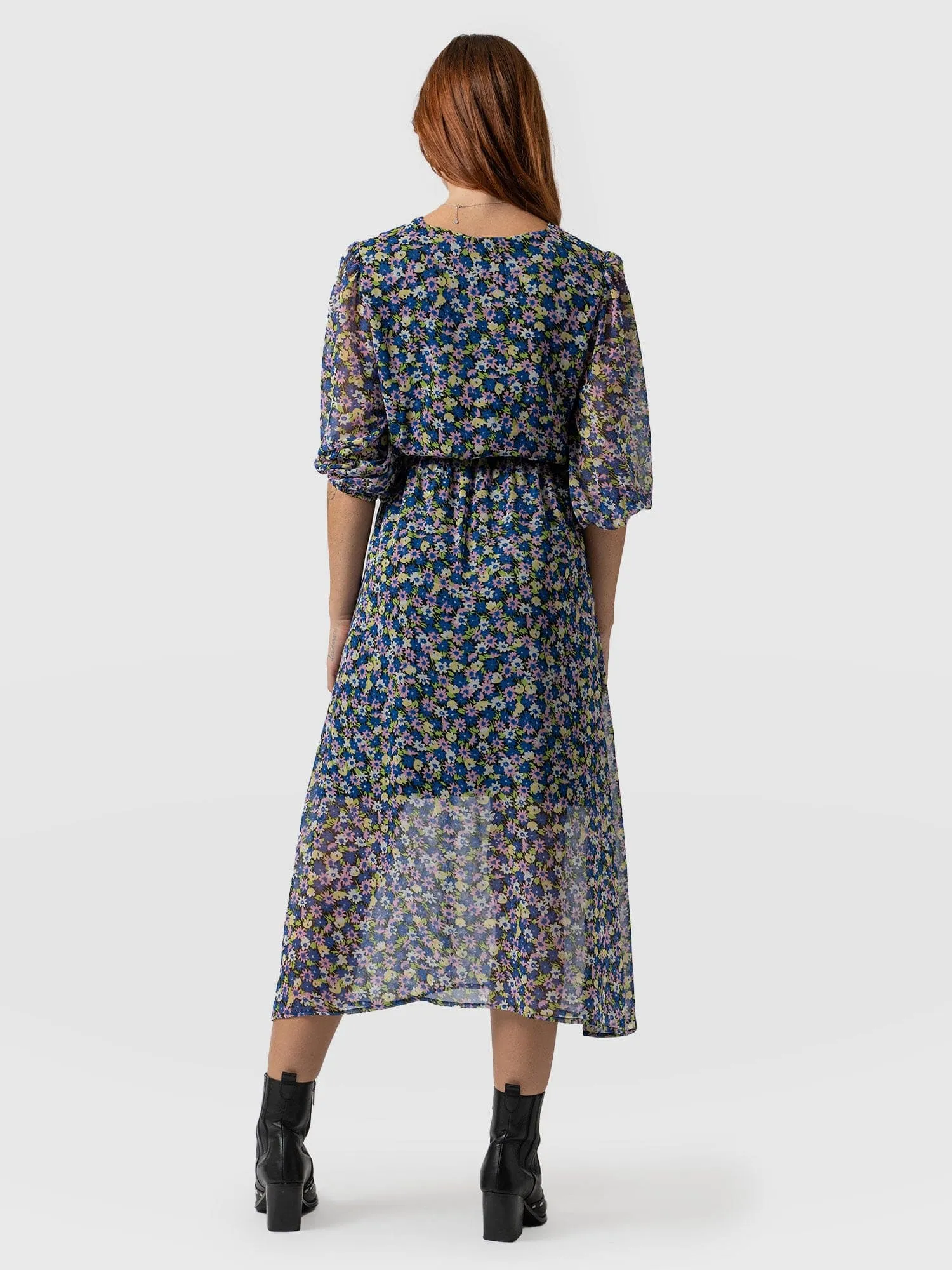 Portland Dress - Blue Posy