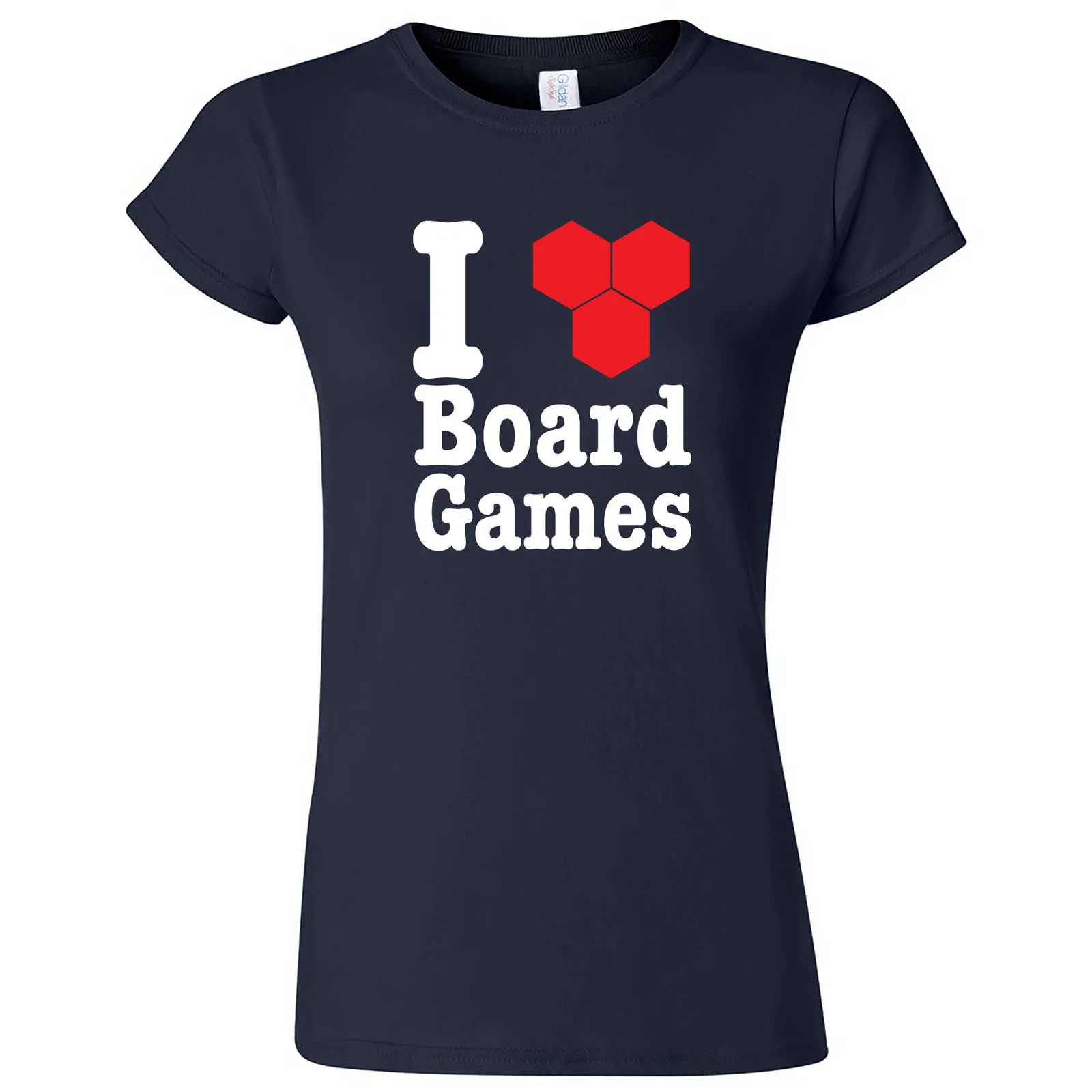 "I Love Board Games" women's t-shirt